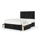 image 1 of Neptune Spring Black Naples Velvet 2 Drawer Divan Set And Valencia Headboard Small Single