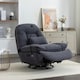 image 2 of Fallon Boucle Fabric Swivel Based Recliner Chair - Dark Grey