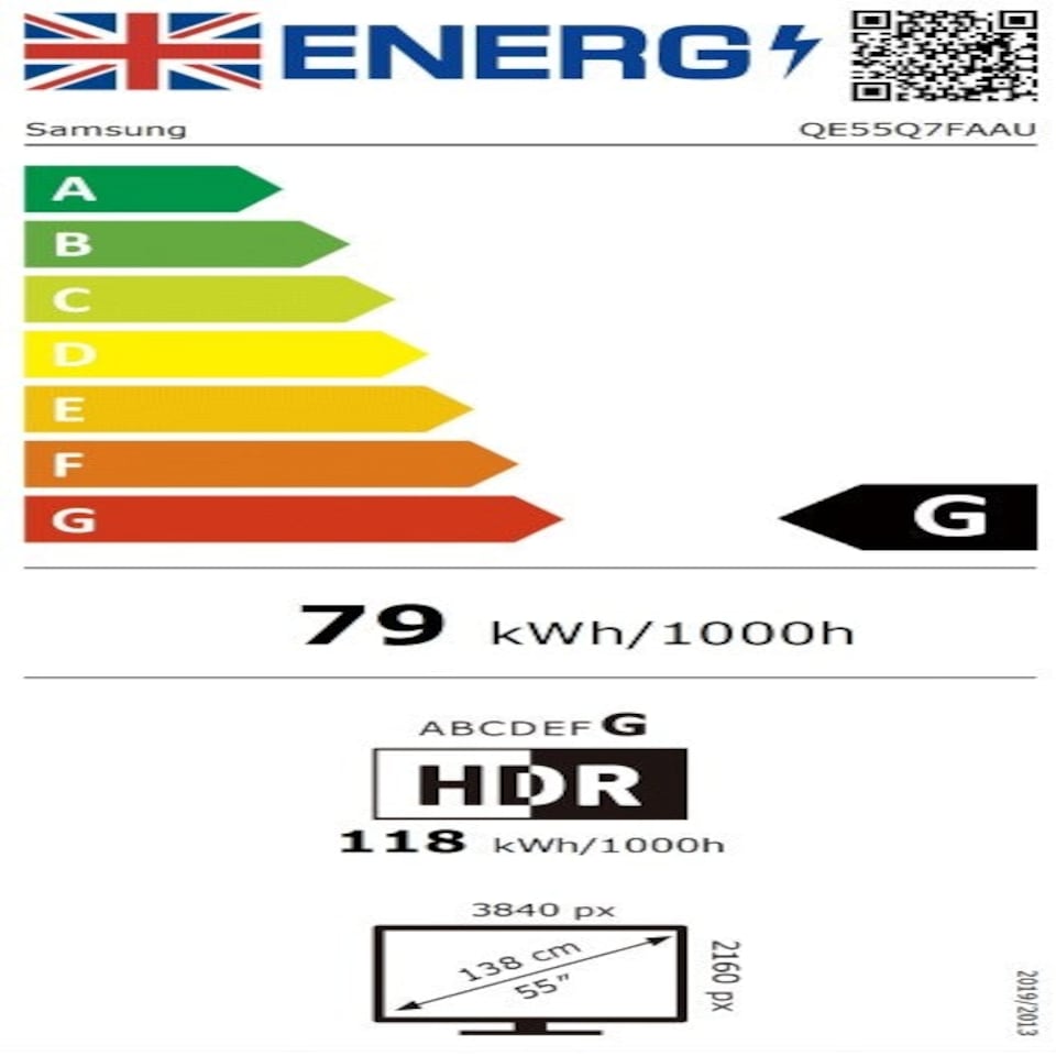 image 1 of Samsung Q7F 55 inch 4K Ultra HD QLED HDR Smart TV - QE55Q7FA