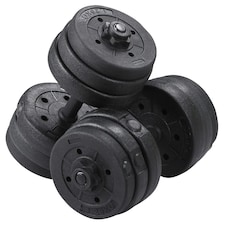 Yaheetech 20 KG Man Workout Body Building Training Home Dumbbell Set Black