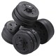 image 1 of Yaheetech 20 KG Man Workout Body Building Training Home Dumbbell Set Black