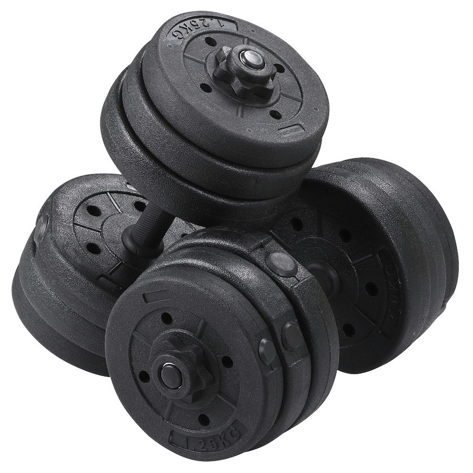 image 1 of Yaheetech 20 KG Man Workout Body Building Training Home Dumbbell Set Black