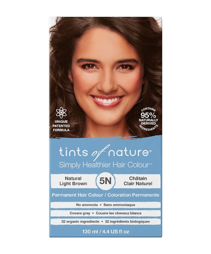 image 1 of Tints of Nature 5N Natural Light Brown Permanent Hair Dye, Nourishes Hair and Covers Greys, Ammonia-Free, 130ml