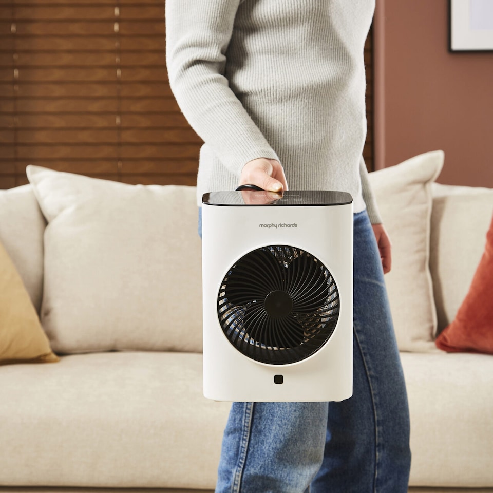 image 1 of Morphy Richards HeatFlux 2kw Upright Fan Heater with Remote Control White
