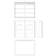 image 3 of Rectangular 2 Door Touch Sensor Mirror Cabinet with 2 Shelves, Demister & Shaver Socket, 800mm - White/Chrome Silver