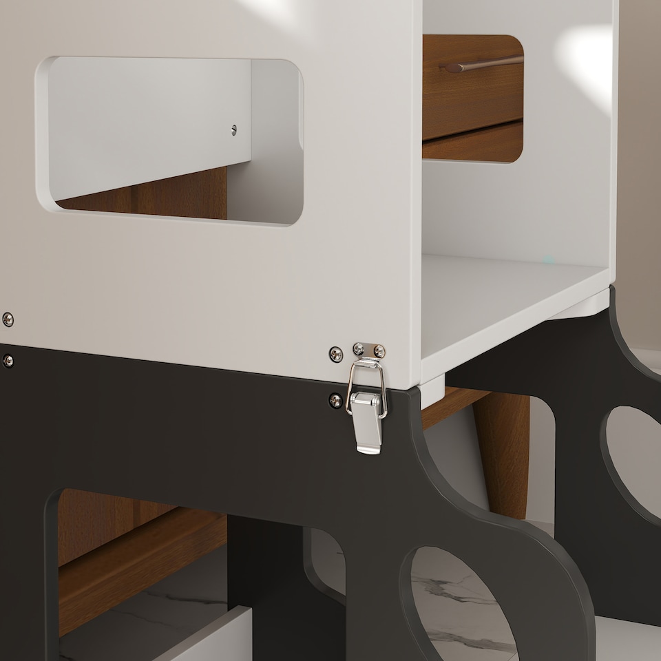 image 1 of AIYAPLAY Toddler Step Stool, 4 in 1 Foldable Toddler Step, Grey