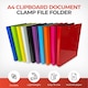 image 2 of Pack of 10 Assorted Colour A4 Clipboard Document Clamp File Folders