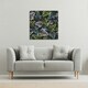 image 2 of Leaf Print on Dark Bachground (Canvas Print) 114 x 114 x 4cm