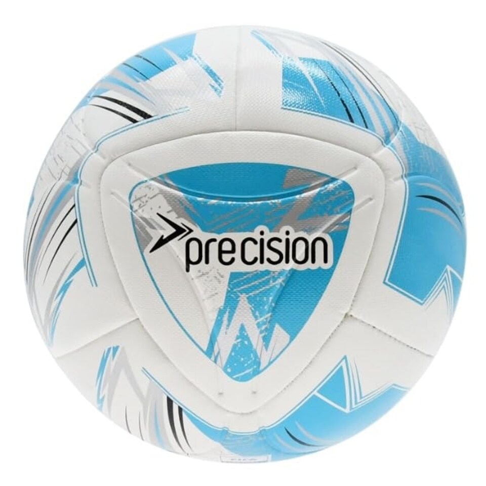image 1 of Precision Rotario FIFA Quality Match Football 2024 - 4 - White/Cyan/Black/Silver - Precision - PRF15804 White