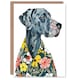 image 1 of Greeting Card Dog Lover Hawaiian Shirt Great Dane Portrait Birthday