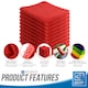 image 2 of Microfibre Cleaning Cloth 40x40cm Super Absorbent Lint Free Microfiber Cloths Cleaning for Home, Kitchen, Mirrors, Car - Pack of 10