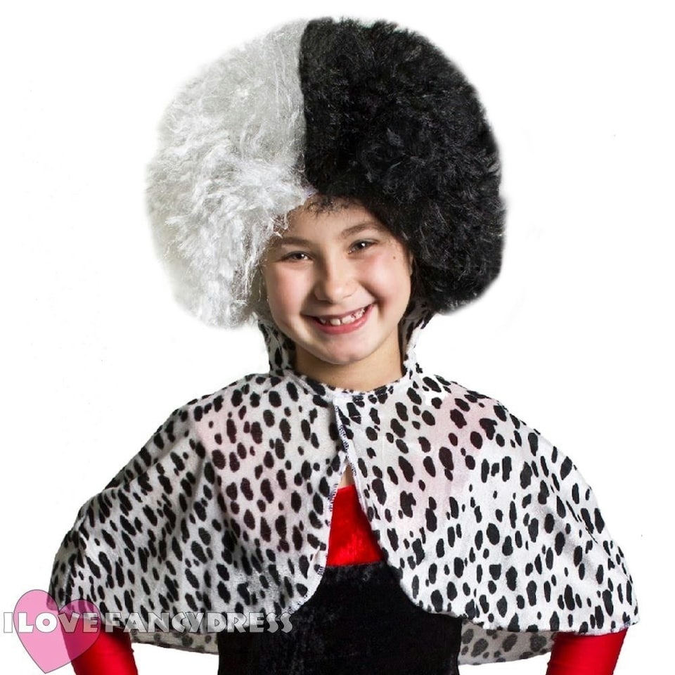 image 1 of Evil Dog Lady Cape and Wig Set Black | One Size