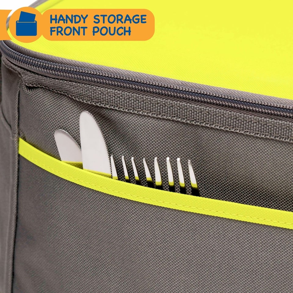 image 1 of SUNMER 9L Cooler Bag with Adjustable Shoulder Strap - Grey & Lime