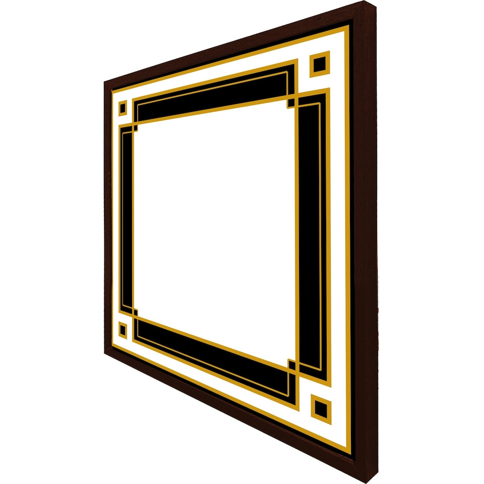 image 1 of Art deco black & gold (Picture Frame) White | S