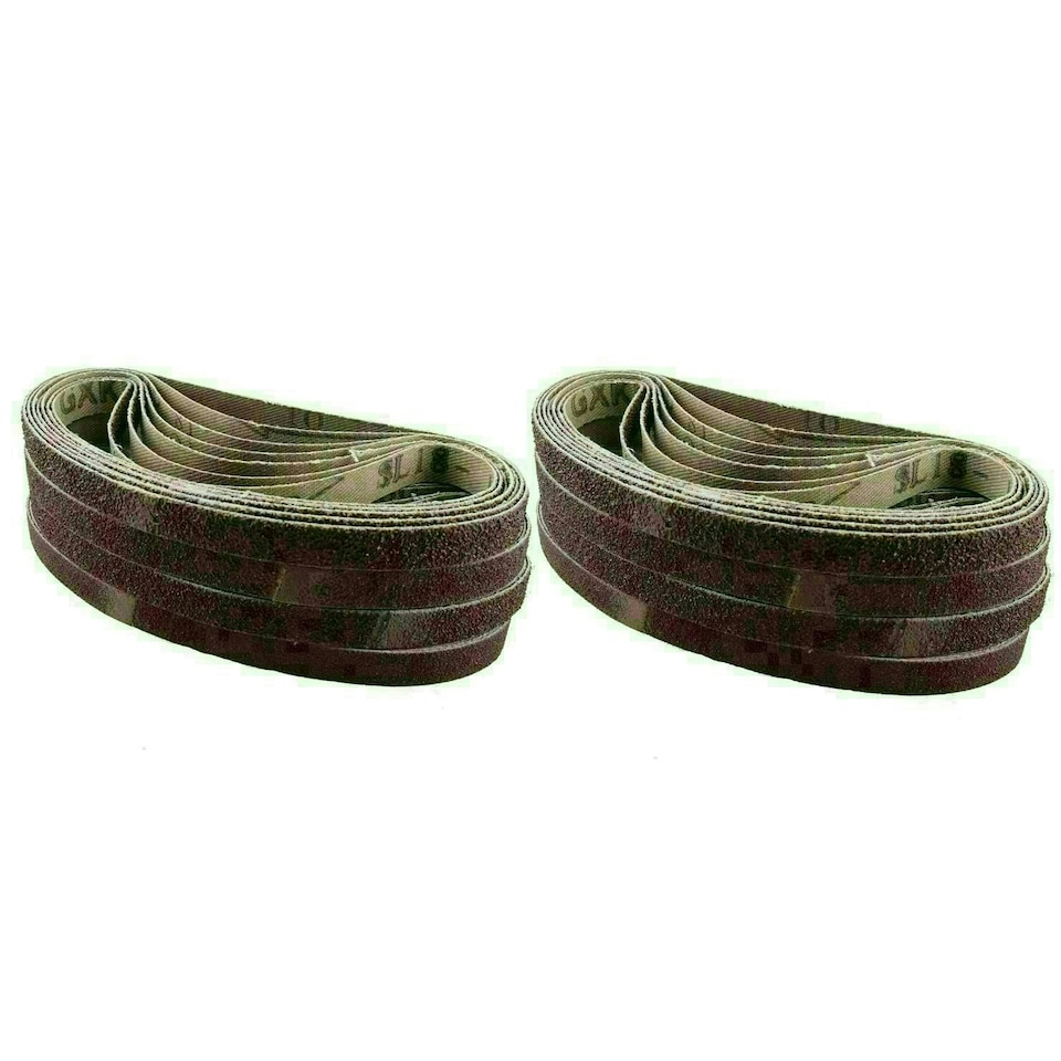 image 1 of Air Finger Sander Sanding Abrasive Belts Grinder 330mm x 10mm Mixed Grit 50pk