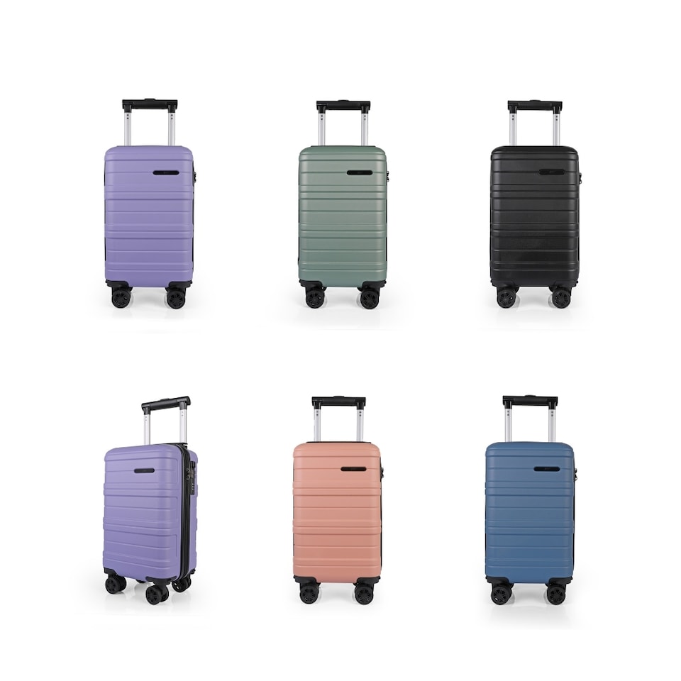 image 1 of ABS Cabin Luggage 40×25×20 Lightweight Carry-On with TSA Lock | Blue | Harbour Blue | Cabin Bag