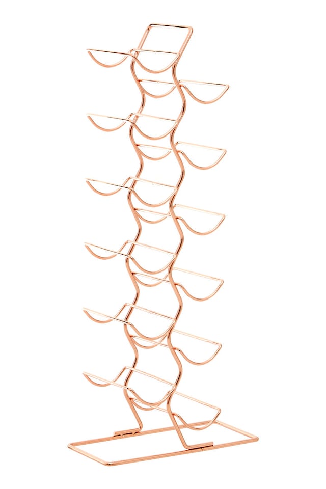 image 1 of Wren 12 Tier Wine Rack With Copper Finish