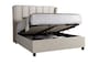 image 1 of 4ft6 Double Ottoman,Velvet fabric upholstered,lift up,storage,tall winged bed frame. Gas lift up, Boutique Hotel style, tall headend board, wing back