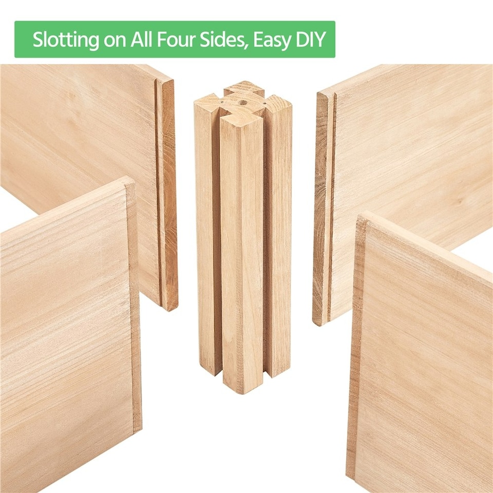 image 1 of Yaheetech Wooden Raised Garden Bed Wood