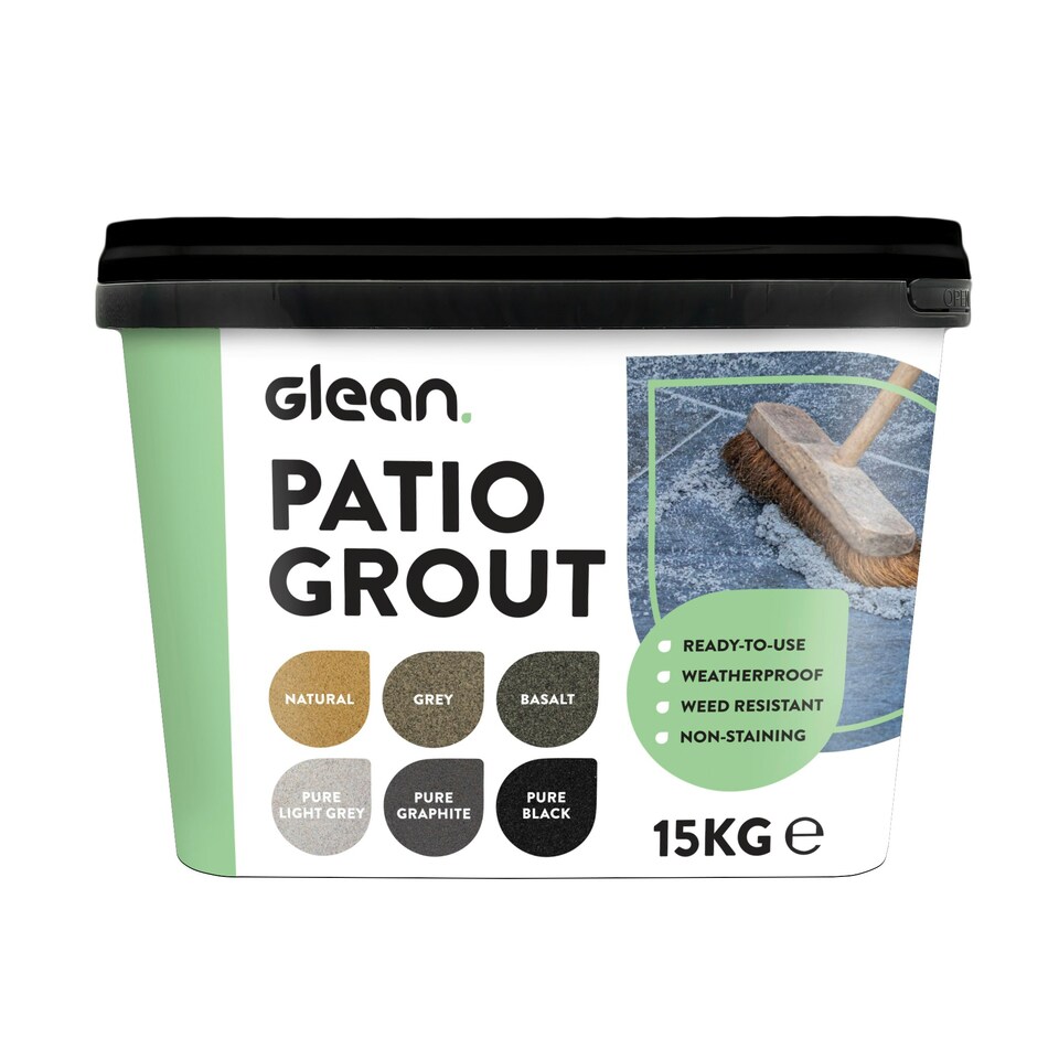 image 1 of Glean Patio Grout - Black - 15kg