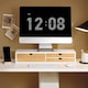 image 8 of SoBuy Monitor Stand with 3 Bamboo Drawers, White, 23.6x8.7x4.3 inches, 4.65 kg - BBF11-WN