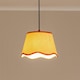 image 1 of ValueLights Dutton Natural Fabric Rust Trim Scallop Edge Ceiling Floor Table Small Lamp Shade