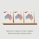 image 2 of Australia Geometric Map Greeting Card Modern Travel Set of 3 Blank Inside