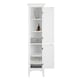 image 4 of Teamson Home Tall Slim Free Standing Linen Storage Cabinet with 5 Tier Shelves