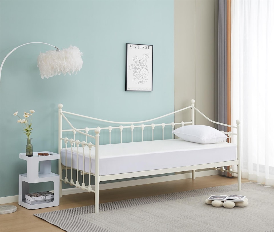 image 1 of Glossy Vanilla Trundle Frame Only(Mattress and Daybed not included)