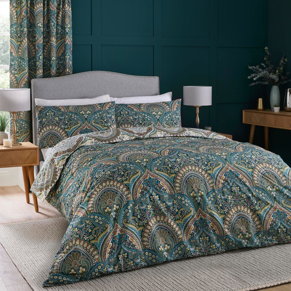 image 1 of D & D Palais Duvet Cover Set Teal