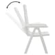 image 3 of Outdoor Foldable Plastic Garden Chair Patio Furniture With Adjustable Back | White | White One Set