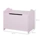 image 5 of HOMCOM Wooden Kids Toy Box Children Storage Organizer Chest Safety Hinge | Pink | 60cm x 40cm x 48cm