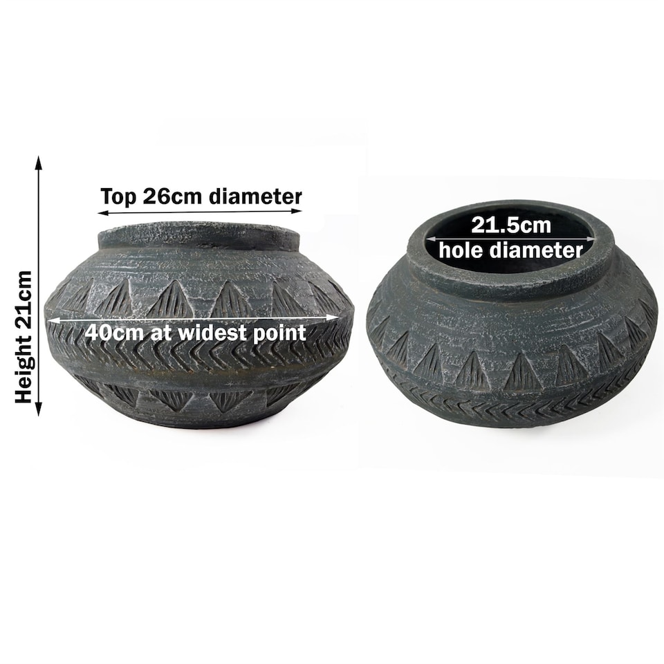 image 1 of Large Composite Triangle Planter | Grey