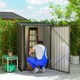 image 2 of Outsunny 3.3ft x 3.4ft Outdoor Storage Shed Steel Garden Shed w/ Door