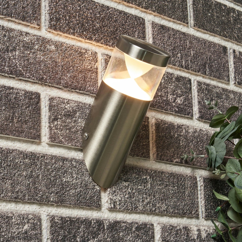 image 1 of BHS Asher Outdoor Wall Light, Stainless Steel