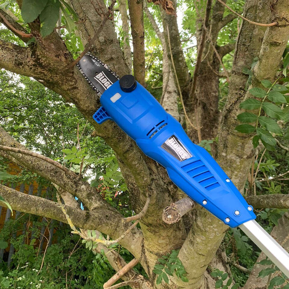 image 1 of Electric Pole Chainsaw and Tree Pruner, 8 inch, 20cm, 710W, 230V from Bloggs