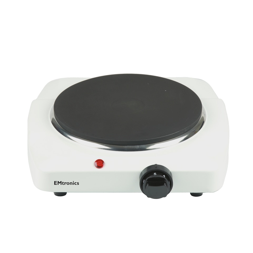 image 1 of EMtronics 2500W Double Portable Hob - White
