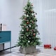 image 4 of Holly International Grey Rattan Folding Christmas Tree Skirt Collar