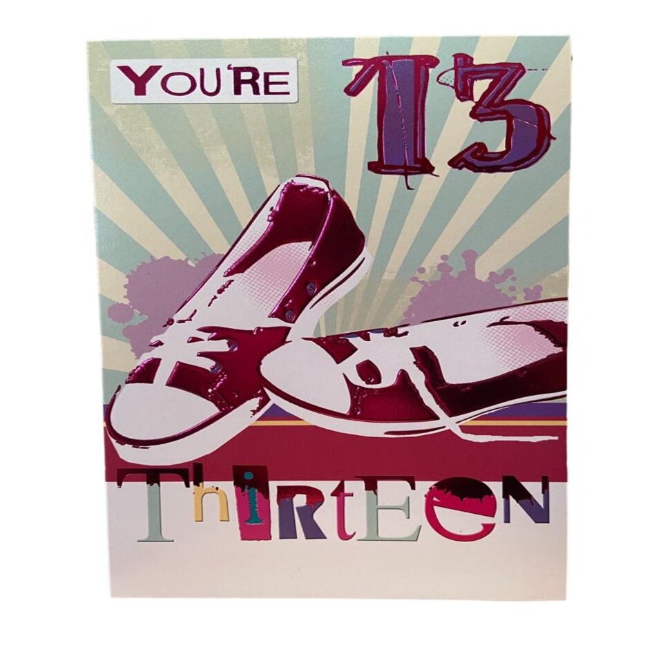 image 1 of Pink Shoes Design 13th Birthday Girl Card