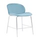 image 1 of Tamzin Blue Velvet Chrome Finish Bar Chair Blue