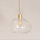 image 2 of ValueLights Corinne Spiral Clear Glass Pendant Lamp Shade & Bulb | Clear