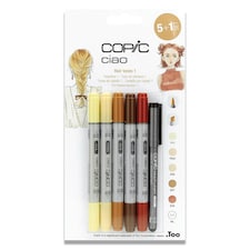 Copic CIAO Marker Marker & Multiliner, Set Hair Tones 1, Set of 5 + 1