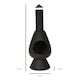 image 4 of JSH Outdoor Fire Chiminea 110cm Log Burner Patio & Garden Heater Easy-Assemble Lightweight Wood Burner - Black or Rust | Black