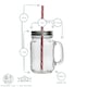 image 3 of Rink Drink Mason Drinking Jar Glasses with Straws - 450ml - Pack of 4 Clear