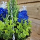 image 2 of Best Artificial 25cm / 10 Inch Blue Hyacinth Hanging Basket - Suitable for Outdoor Use - Weather & Fade Resistant | Red | Red | 1