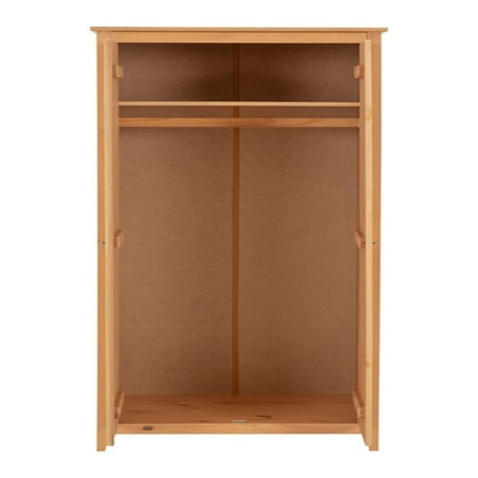 image 1 of Oslo 2 Door Wardrobe - L54 x W82 x H177 cm - Antique Pine | Brown