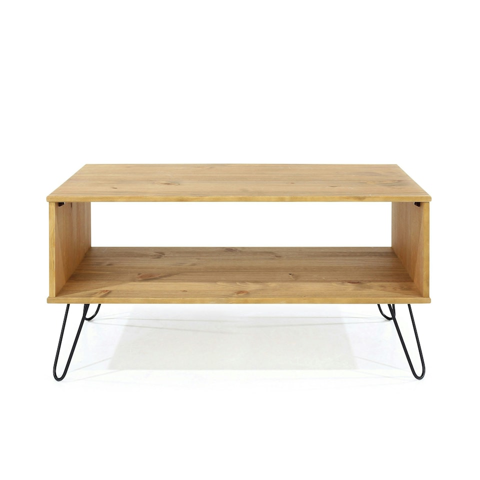 image 1 of Core Products Augusta Industrial Pine Open Coffee Table H46.6cm x W91.0cm x D45.0cm Brown