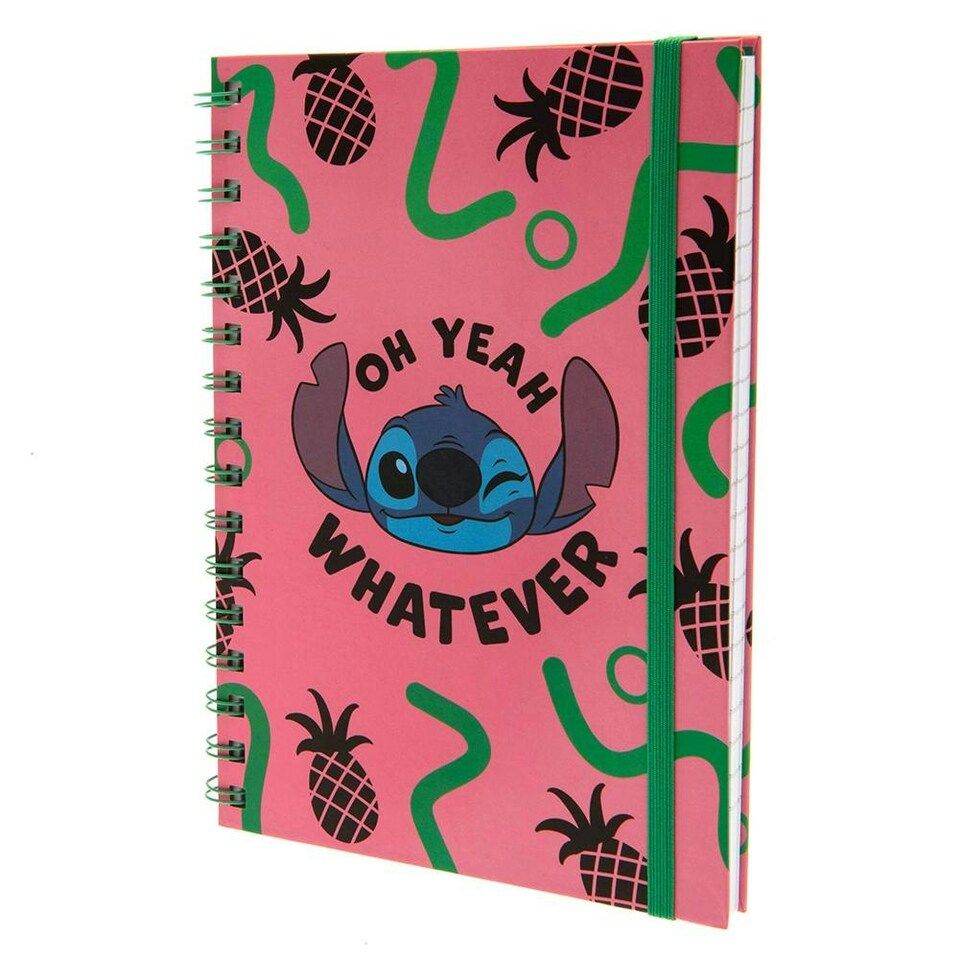 Lilo & Stitch Oh Yeah Whatever A5 Notebook - Pink/Green/Black - A5