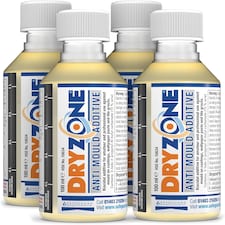4 x Dryzone Anti-Mould Additive 100ml Concentrate to Make 20L of Emulsion, Vinyl, Silk or Matt Paint