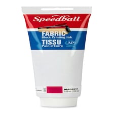 Speedball Fabric Block Printing Ink, Magenta, 5oz
